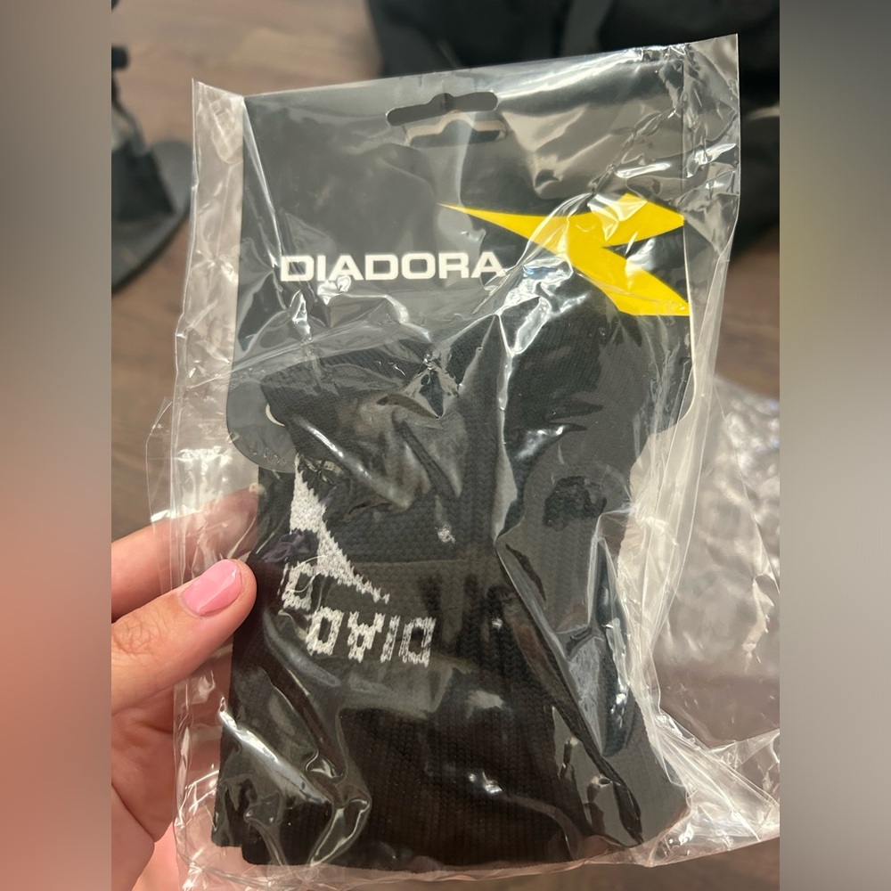 8 PAIRS Diadora Black Soccer Socks size XS (5-7)